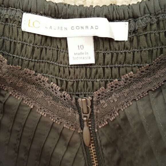 LC Lauren Conrad Hunter Green Front Zip Cami Dress - Picture 1 of 3