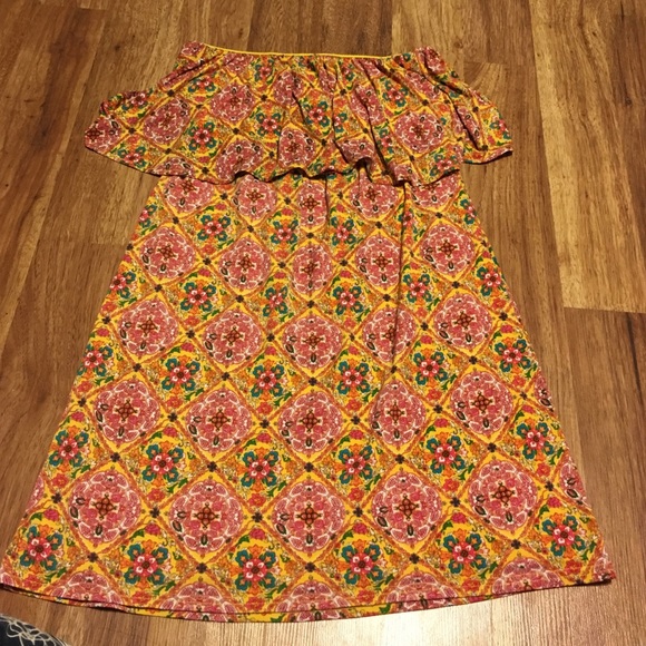 Strapless flower dress