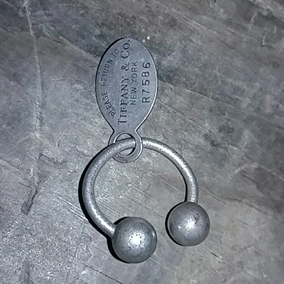 FLASH SALE!very VINTAGE SS TIFFANY&Co. key ring