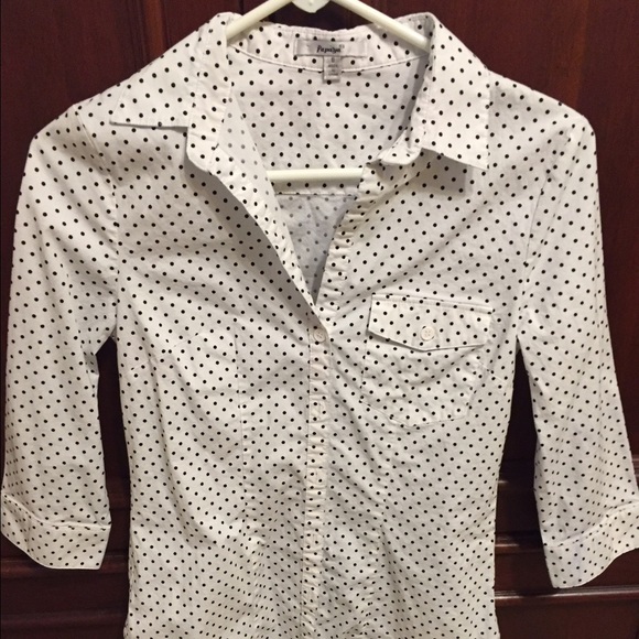 Button down polka dot shirt