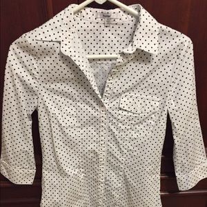 Button down polka dot shirt
