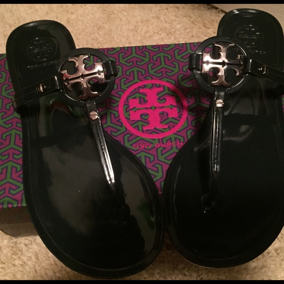 Tory Burch Mini Miller Jelly Sandals (Navy)