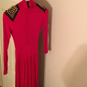 Long Maxi tight fitting red dress