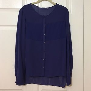 Tahari long-sleeve blouse