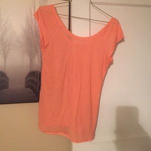 Peach Aerie scoop neck tee