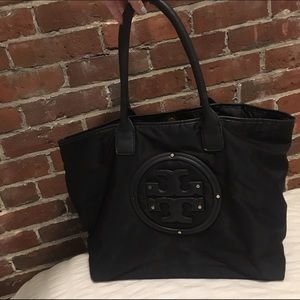 Black Tory Beach Bag