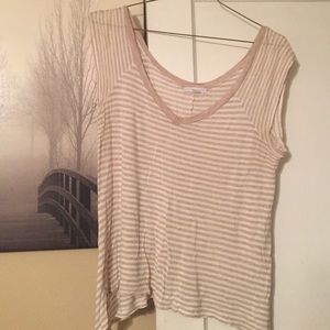 Light colored flowy top