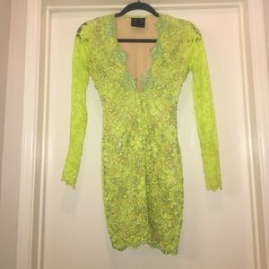 Lime green holt dress
