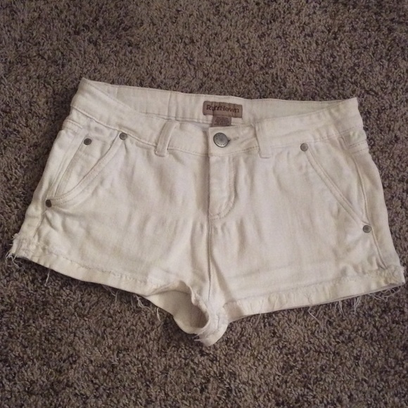 White Ruff Hewn Jean Shorts - Size 6