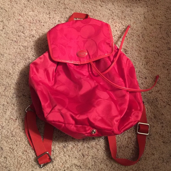 Coach nylon signature backpack