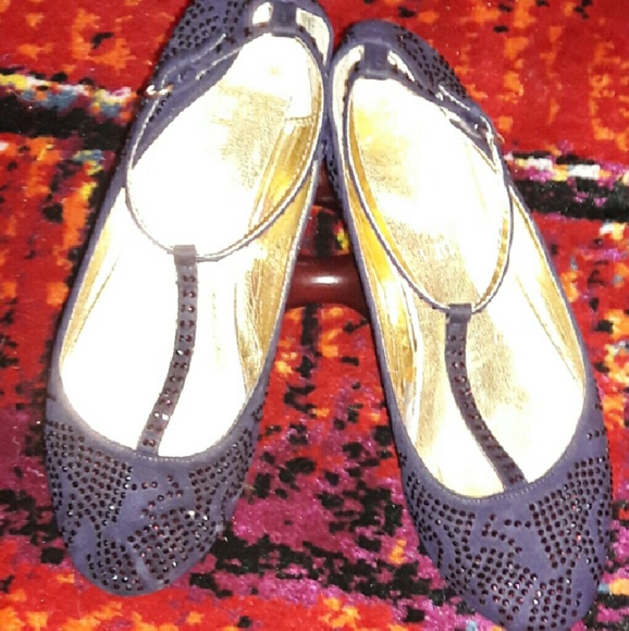 Dark purple ballet flats