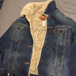 Levi Strauss fur jean jacket
