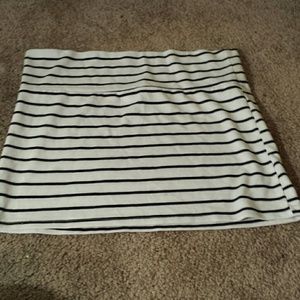 High Waisted Striped Skirt