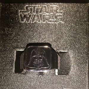 Stainless steel Darth Vader star wars ring