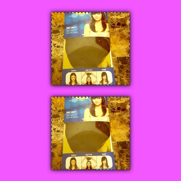 2Clip and side swept bang chestnut brown ❤️