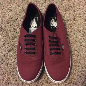 Maroon colored vans