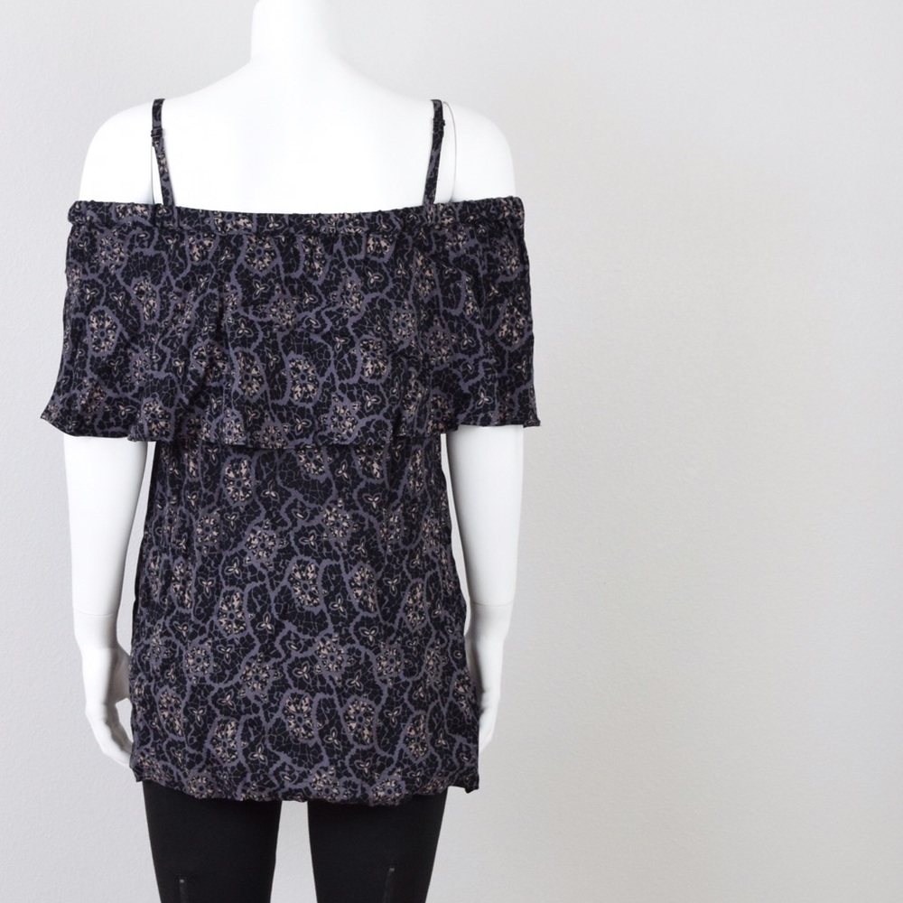 Free People off shoulder printed top - Picture 4 of 5