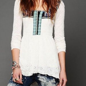 Free People Folk Embroidered Tunic