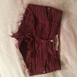 Brandy Melville maroon shorts