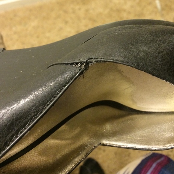 Moda black peep toe wedges - Picture 4 of 4