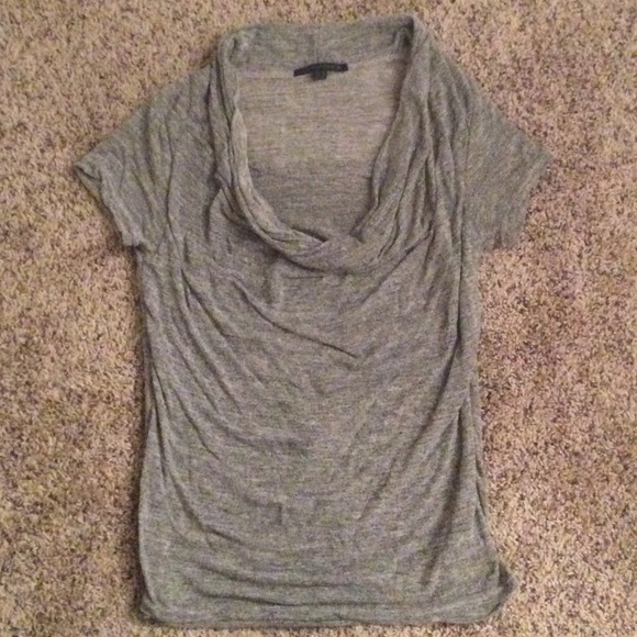 Stretchy Cowl Neck Thin Tee - Medium