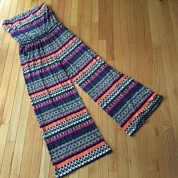 Strapless wide leg jumpsuit Sz L
