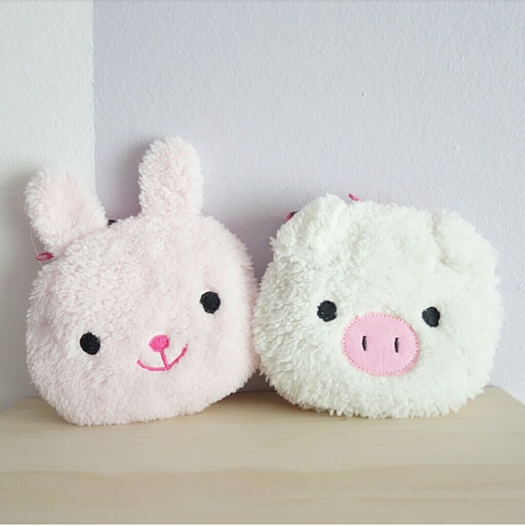 Pig or Rabbit Kawaii Japan Plush Coin Purse Pouch