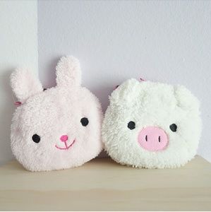 Pig or Rabbit Kawaii Japan Plush Coin Purse Pouch