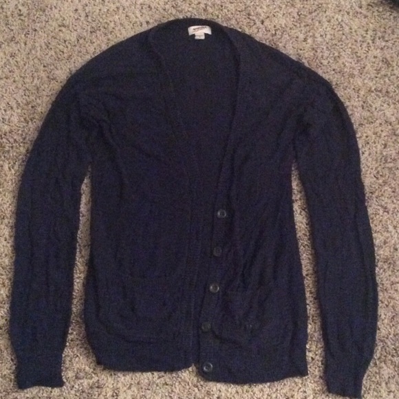 Navy Button-Up Cardigan - Medium
