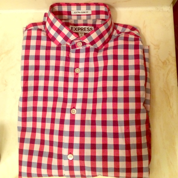 Express Men's Shirt (Used 1x) Size: Small Slim Fit