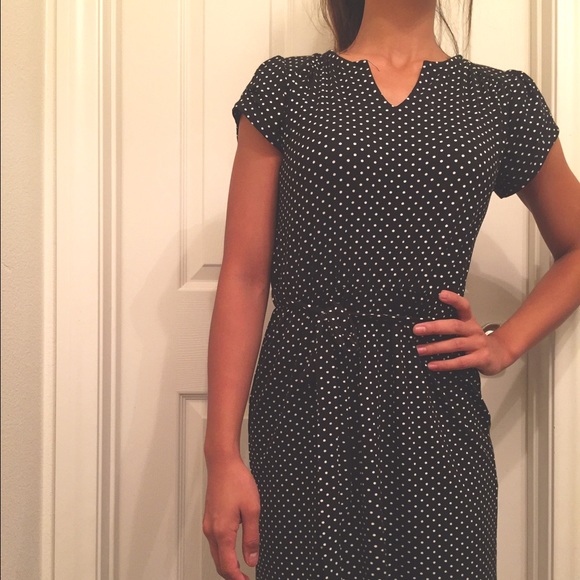 Polka dot dress black and white