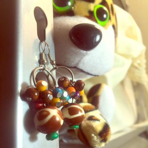 African style beads earrings - Picture 1 of 3