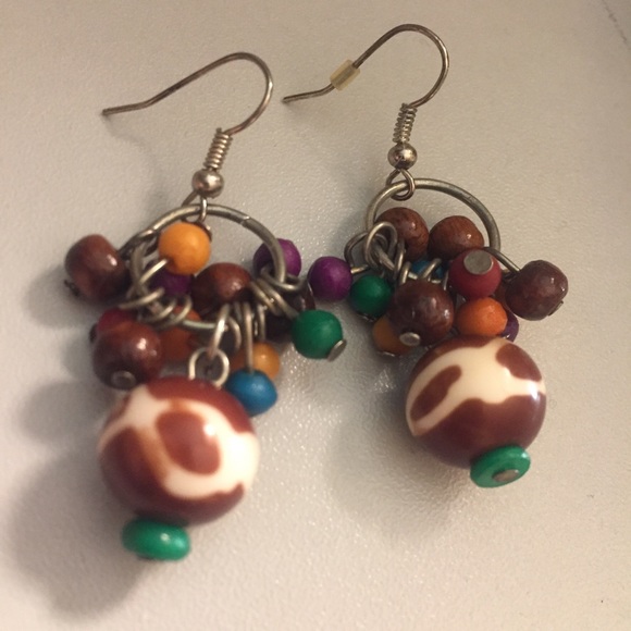 African style beads earrings - Picture 2 of 3