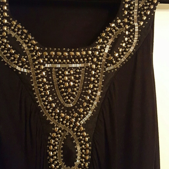 Very beautiful black applique top
