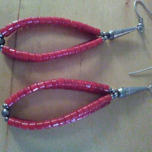 Vintage coral earrings
