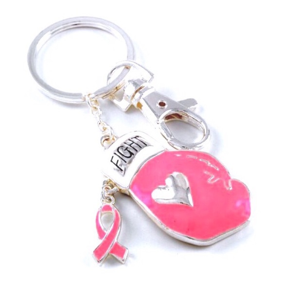 Accessories - Boxing Glove and Pink Ribbon Key Chain