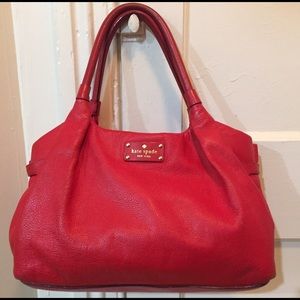 Kate Spade Berkshire Road Stevie Poppy Red Leather
