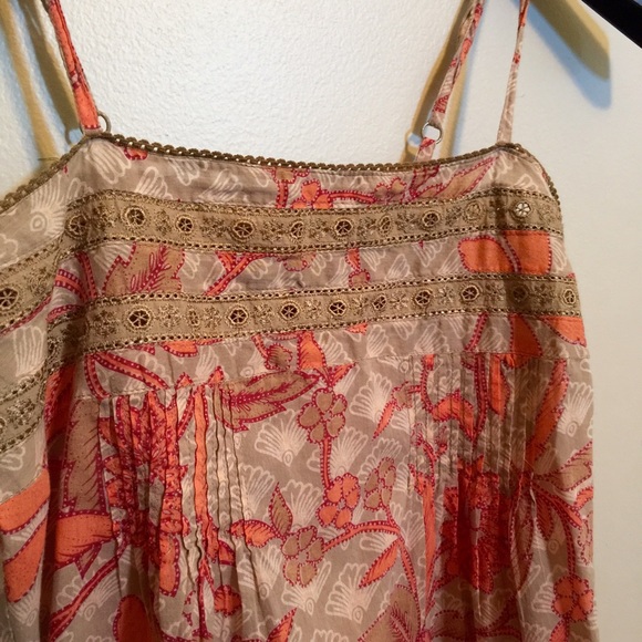 Orange & Green Cute & Casual Tank