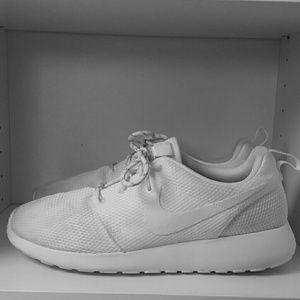 Nike White Roshe One Running Shoes, worn twice