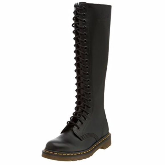 doc martens tall lace up boots
