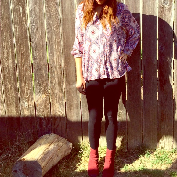 SOLD Cute Hippie Boho Style women's M Top