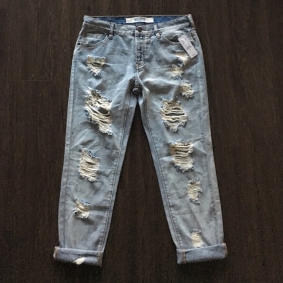 brandy light destroyed jeans