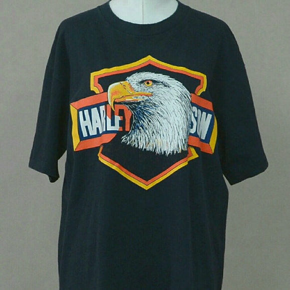 Black Harley Tshirt 90s Biker Harley Davidson