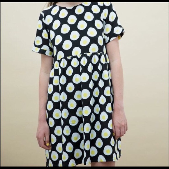 The whitepepper egg print smock dress