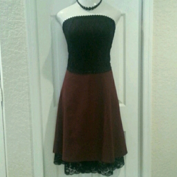 Burgundy Lace Corset Dress