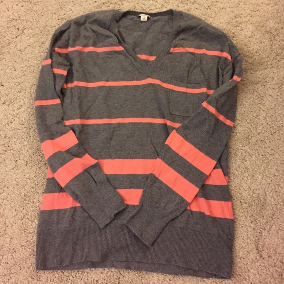 Pink & grey stripped sweater