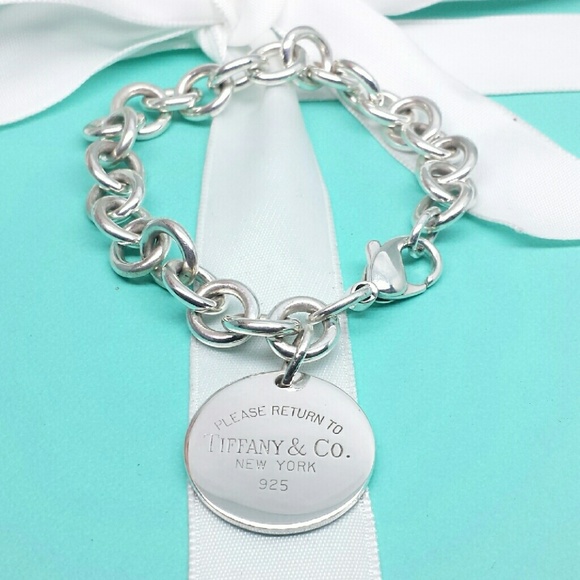 Return to Tiffany & Co. Round Tag Bracelet Silver