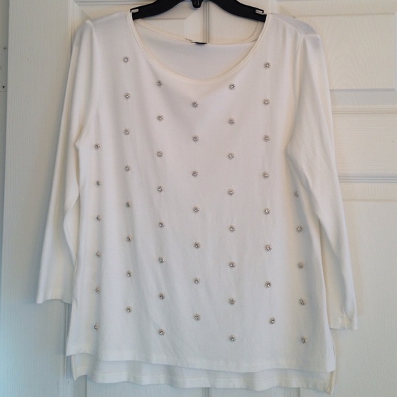 Ann Taylor Tops - ANN TAYLOR CRYSTAL EMBELLISHED TOP