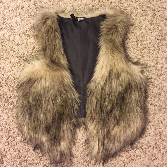 Faux fur vest