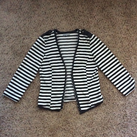 Charlotte Russe Striped Blazer. B & W. - Medium